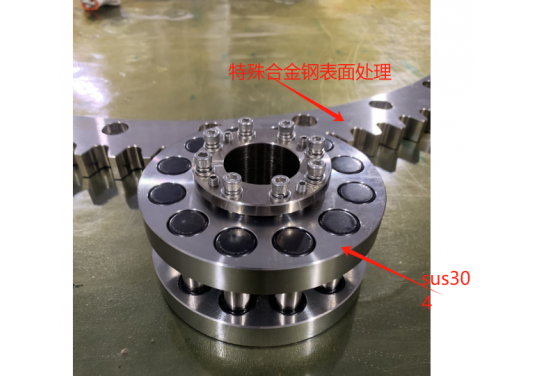RGD齒圈齒輪是全SUS304不銹鋼材質(zhì)還是其他材質(zhì)？特殊合金鋼表面處理會(huì)生銹嗎？硬度多少？